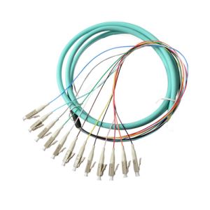 Coletas con varios modos de funcionamiento de la fibra óptica OM3 de 12Core LC/UPC con la chaqueta externa