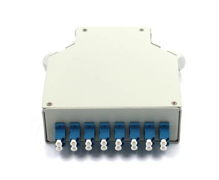 8 LC Duplex DIN Rail Fiber Optic Splice Termination Box
