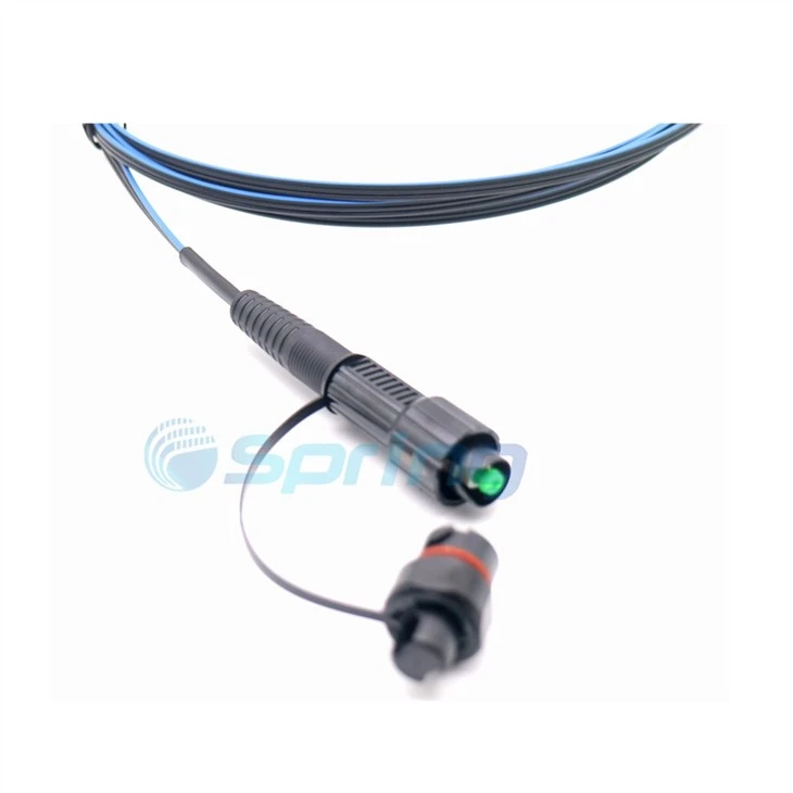 IP67 Precon Drop Cable With Harden Connector SC/APC With Blue Strip Line