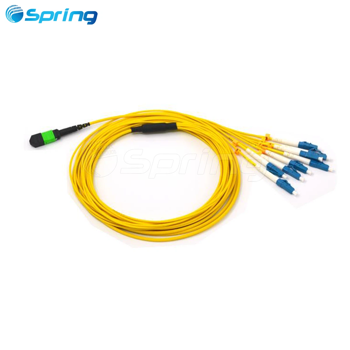 12 LC a MTP/MPO unimodales, 9/125 μm, Cables de arranque de 2mm