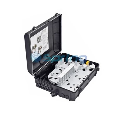 Cape de fibra de fibra Distribución de empalme NAP BAX AERIO MONTADO CON PLC FILLAS